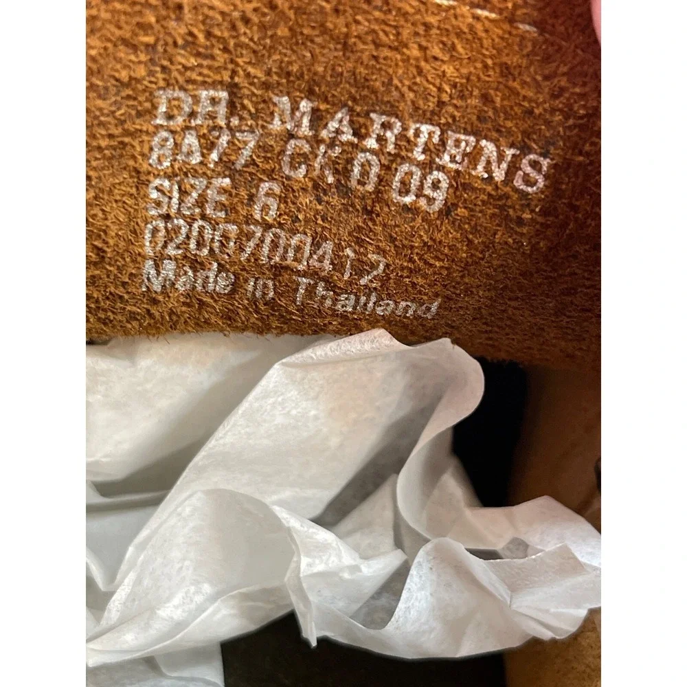 Dr Martens Mens US SZ 7 UK SZ 6  3 Eyelet Oxford Camel Tan Brown Rare EUC Clean